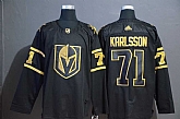 Vegas Golden Knights 71 William Karlsson Black With Special Glittery Logo Adidas Jersey,baseball caps,new era cap wholesale,wholesale hats